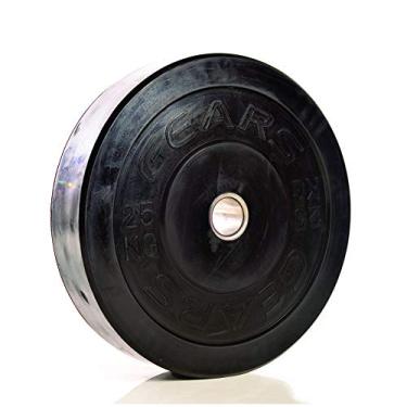 Imagem de Anilha Cross Bumber Borracha Preta Gears