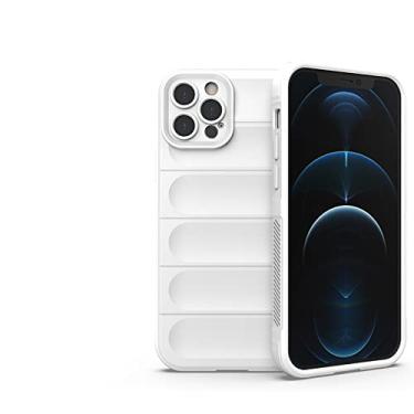 Imagem de Capa de telefone simples à prova de choque de cor sólida para iPhone 13 11 12 Pro Max 7 8 Plus X XS XR SE 2020 Capa de silicone durável, branca, para iPhone 7Plus/8Plus