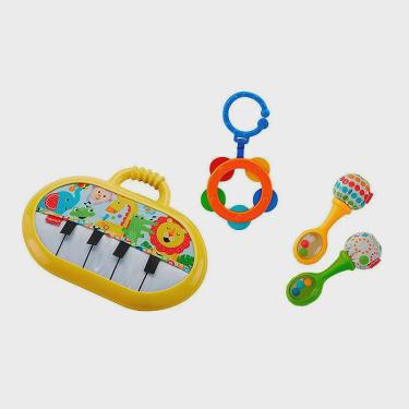 Imagem de Mordedor e Chocalho Trio Musical Meus Primeiros Instrumentos Fisher-Price - FGW80 - Mattel