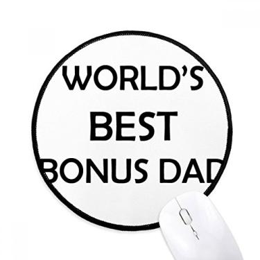 Imagem de DIYthinker Bônus Dad Father's Festival Quote Mouse Pad Desktop Office Tapete Redondo para Computador