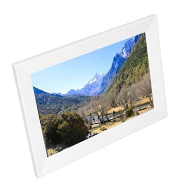 Imagem de Porta-Retrato EletrôNico, Tela SensíVel Ao Toque, Moldura Digital Multifuncional 10,1 Polegadas 16 GB de Armazenamento GiratóRio AutomáTico para Publicidade (Regulamentos dos EUA)
