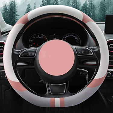 Imagem de Lyqfff Capa de volante de carro universal fofa 38 cm couro protetor de volante automotivo estilo carro