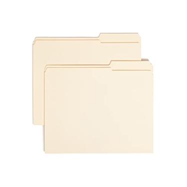 Imagem de Smead Pasta de arquivo, guia de posição direita de corte reforçado 2/5, altura do guia, tamanho da letra, Manila, 100 por caixa (10386)