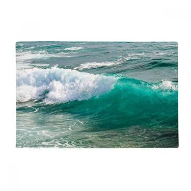 Imagem de DIYthinker Spray Water Sea Wave Science Nature Picture Tapete antiderrapante para porta de banheiro