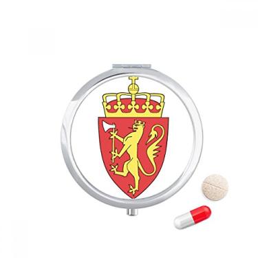 Imagem de Porta-comprimidos com emblema nacional da Noruega, Europa, porta-remédios