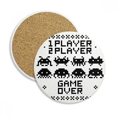 Imagem de Caneca de porta-copos com proteção de mesa da Players Game Over Little Monster Pixel