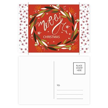 Imagem de Ilustração de folha de guirlanda colorida de Natal, Natal, celebração, cartão postal cartão de bênção