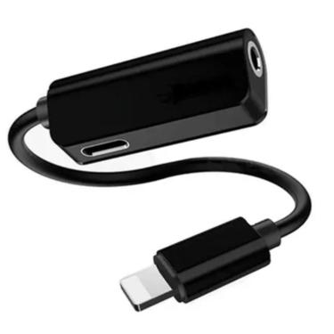 Imagem de Cabo Adaptador Celular Carrega Fone Duplo pra Iphone Dupro