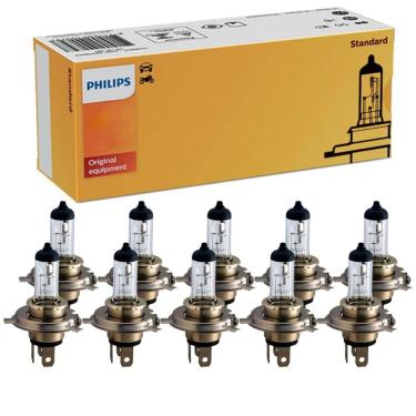 Imagem de Kit 10 Lâmpada Philips Halógena 75/70W 24V H4 Essential