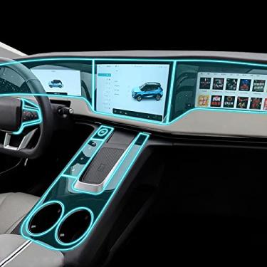 Imagem de LAVIYE Interior do carro GPS navegador console central TPU transparente película protetora Filme anti-risco, para ENOVATE ME7 2021-2023