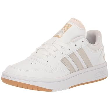Imagem de adidas Originals Tênis masculino Hoops 3.0, Branco/Branco/Bege Mágico, 4