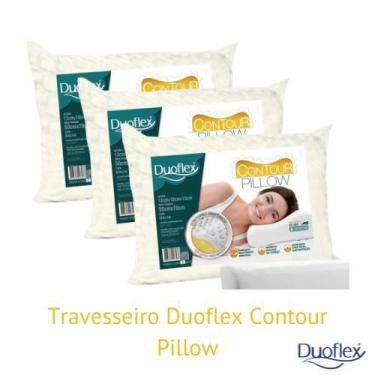 Imagem de Kit 3 Travesseiros Antiácaros Duoflex - Contour Pillow