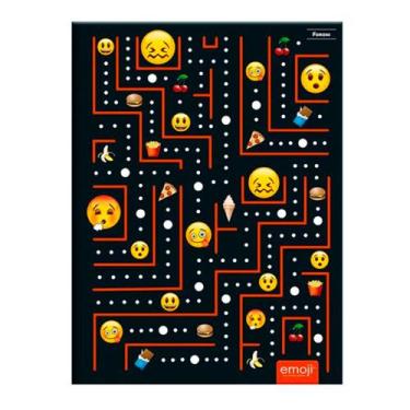 Imagem de Caderno Pacman Emoji 96 Folhas Brochura - Foroni - Macrozão