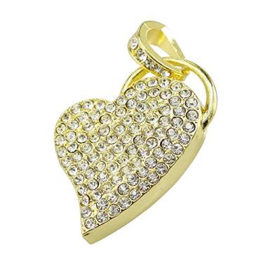 Imagem de 32GB Modelo Coração Dourado USB Stick Pen Driver USB Flash Disk USB Flash Drive USB Flash Disk USB Pen Drive Pen Drive Memory Stick U Disk