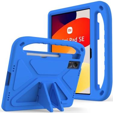 Imagem de Tampas de tablet Capa infantil compatível com Xiaomi Redmi Pad SE 11" lançada em 2023, alça leve à prova de choque com suporte para crianças capa protetora amigável Capa protetora da capa (Size : BLU