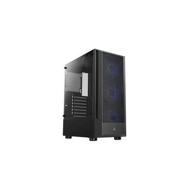 Imagem de Gabinete Gamer Rise Mode Wave Black, Mid Tower, Lateral em Vidro Fumê, ARGB, ATX, 3 Cooler Fan ARGB, Preto - RM-WA-FB-ARGB