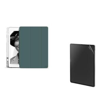 Imagem de Kit Capa + Película Paperlike p iPad Air 5/4 Geração 10.9 - Capa Protetora Anti Impacto Fundo Transparente Fosco e espaço p Apple Pencil Caneta Stylus + Película Fosca p iPad com sensação de papel