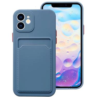 Imagem de Capa carteira com porta-cartões para Samsung Galaxy A54 A52 A72 A51 S24 S23 Ultra S22 S21 Plus Note 20 Ultra Capa de silicone líquido, cinza, para Note 20