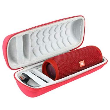 Imagem de khanka Capa de viagem rígida de substituição para alto-falante Bluetooth JBL Flip 7/5/6 à prova d'água portátil (vermelho)