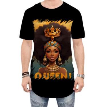 Imagem de Camiseta Longline Rainha Africana Queen Afric 3 - Kasubeck Store