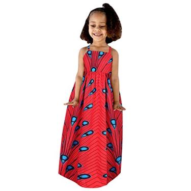 Imagem de Vestido infantil com mangas, vestido de bebê, ancara, costas nuas, 16 anos, alças tradicionais, roupas para meninas de 4 anos, Vermelho, 4-5 Anos