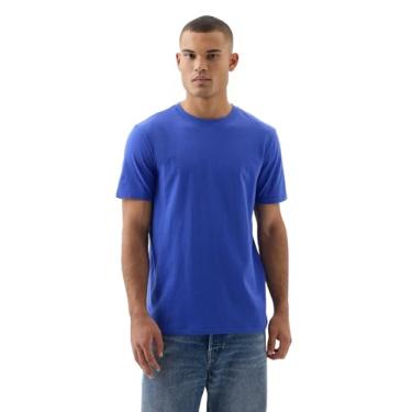 Imagem de GAP Camiseta masculina de gola redonda macia para o dia a dia, Azul Matisse, GG