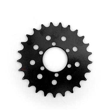 Imagem de L-faster Roda dentada fixa de bicicleta 16T 25T 28T 32T para disco de freio roda de corrente grande para bicicleta de engrenagem fixa Roda dentada de 28 dentes para corrente de bicicleta nº 410 (25T)