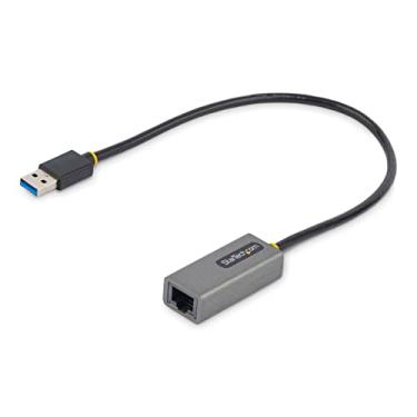 Imagem de StarTech.com Adaptador de rede USB 3.0 para Gigabit Ethernet - 10/100/1000 Mbps, USB para RJ45, adaptador USB 3.0 para LAN, adaptador Ethernet USB 3.0 (GbE), cabo conectado de 28 cm, instalação sem