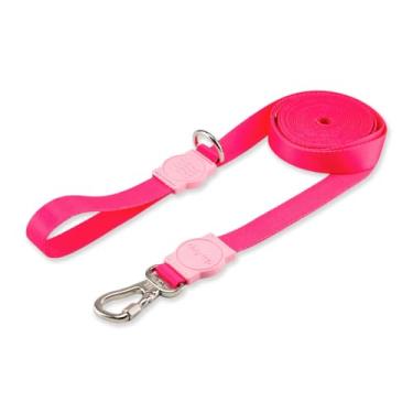 Imagem de Dog Trip Brasil Coleira Guia 10 Metros Para Cães Cachorro Adestramento Passeio Porte Grande Médio Pequeno (P, Rose)