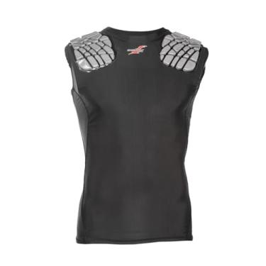 Imagem de Zoombang Camisa masculina integrada de ombro sem mangas, Preto, 3G