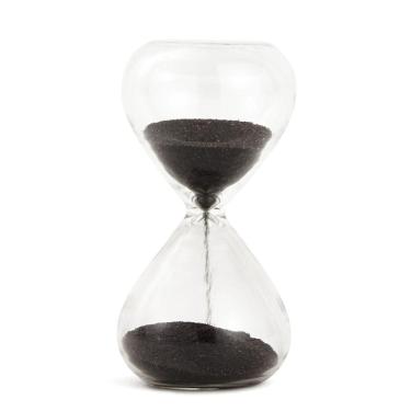 Imagem de Ampulheta Decorativa em Vidro Areia Preta 3 Minutos 8cm 18739M Mart