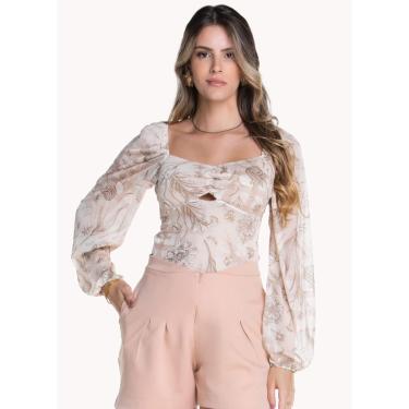 Imagem de BODY FEMININO COM TULE SUBLIMADO-Feminino