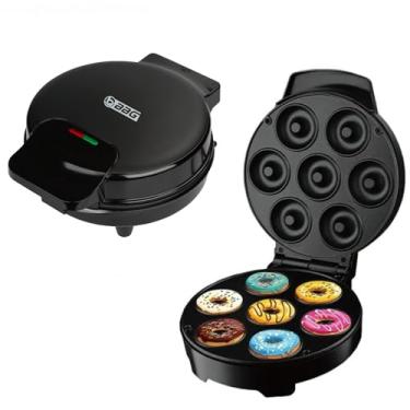 Imagem de Máquina de Fazer Donuts Rosquinhas Confeitaria Culinária Eletrica 110v Antianderente, 7 Furos Formas Cor Preta 1000W Aquecimento Rápido 5,5mm Diametro Cor Preto