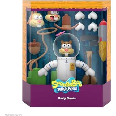 Imagem de SUPER7 Bob Esponja Calça Quadrada Sandy Cheeks - ULTIMATES! Boneco em escala de 18 cm