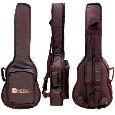 Imagem de Bag Capa Almofadada Para Violão Tagima Baby Marrom Com Alças