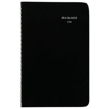 Imagem de Agenda e agenda semanal de compromissos 2022 da AT-A-GLANCE, 13,8 x 21,3 cm, pequeno, páginas de telefone/endereço com abas, DayMinder, preto G21000)