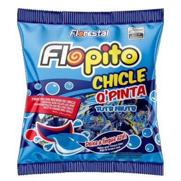 Imagem de Pirulito Flopito Chicle Q’Pinta Florestal 500G