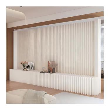 Imagem de Biombo Painel Divisor de Ambiente Flexível com Prateleira de Armazenamento, Separador de Papel E Divisória de Ambiente Sem Necessidade de Montagem, Para Sala de Estar, Escritório E Estúdio(6.56~9.84x7