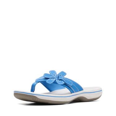 Imagem de Clarks Chinelo feminino Brinkley Flora, Azul, 37