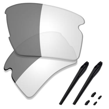 Imagem de SAUCER Lentes de reposição premium e kits de borracha para óculos de sol Oakley Flak 2.0 XL OO9188 de alta definição - Ativação fotocromática anti-embaçamento