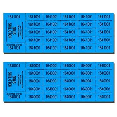 Imagem de Tickets de leilão - 1000 folhas - cores sortidas (ciano)