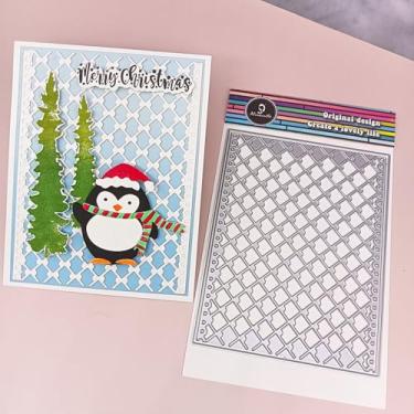 Imagem de Alinacutle Carimbos cortados e transparentes de corte de metal para artesanato em papel feito à mão cartões comemorativos scrapbooking e artes de álbum da Alina Crafts (moldura retangular em camadas)