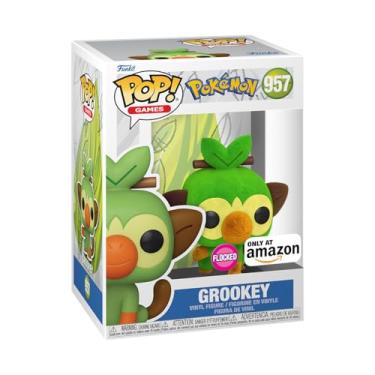 Imagem de Funko Pop! Games: Pokemon - Grookey (Flocked), Amazon Exclusive