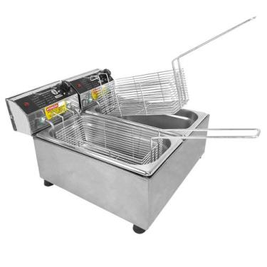 Imagem de Fritadeira Elétrica 6 L 2 Cubas Master 4000W Aço Inox - IPE COZINHAS, 