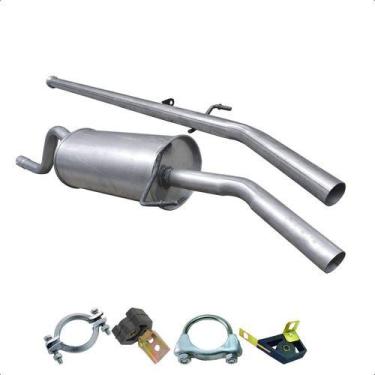 Imagem de Kit Escapamento Tubo + Silencioso Clio Sedan 1.0 16v 01 12 - ScapJá