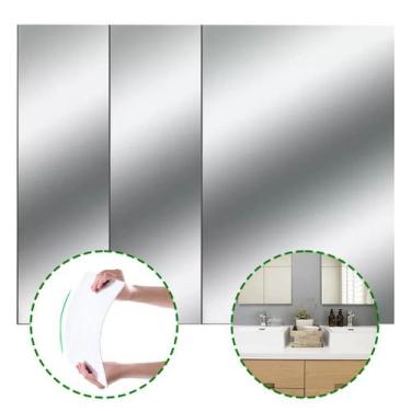 Imagem de Kit 3 Espelho Decorativo Autocolante Acrílico 20x30 Flexível - Snel