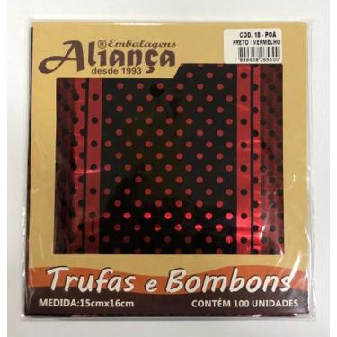 Imagem de Embalagem para trufas Aliança 15x16cm 100un / - Aliança Embalagens, Po