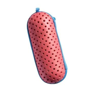 Imagem de Aymzbd Estojo para óculos de Natação, Capa Protetora para óculos de Natação, Estojo para óculos de Piscina, Equipamento com Furo, Caixa de Armazenamento de ó, Vermelho