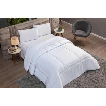 Imagem de Edredom Dupla face Casal Queen 400 fios Acetinado - Armazem, Branco