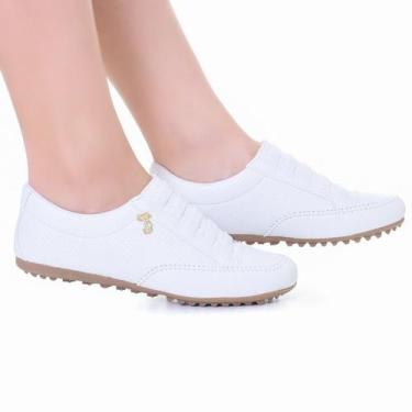 Imagem de Sapatênis Feminino Em material ecológico Leve e Confortável Para Qualq